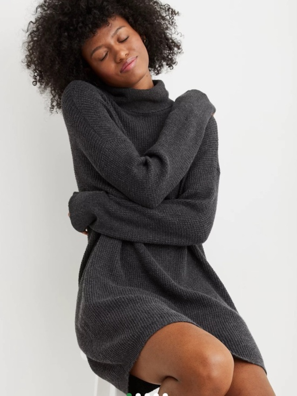 Aerie CozyUp Waffle Sweater Dress NWT medium